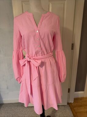 Lilly Pulitzer Pink Striped Midi Dress